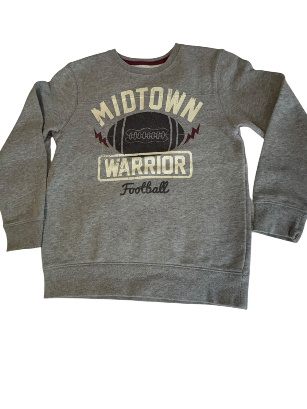 Jumping Beans Boys XL 7X Gray Midtown Warrior Football Sweatshirt EUC